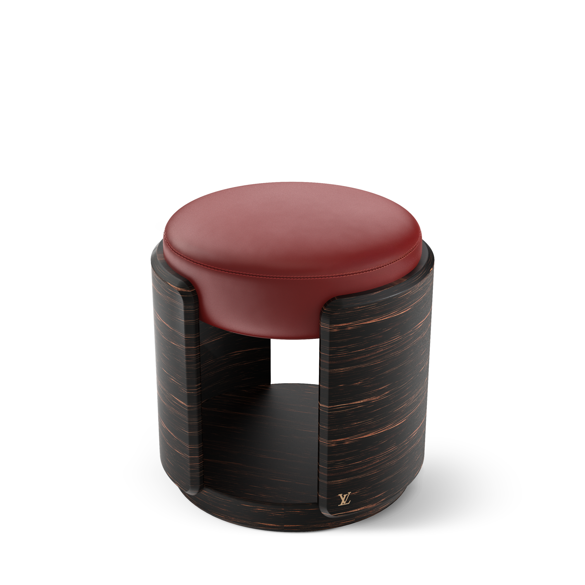LOUIS VUITTON ルイヴィトン スツール 椅子 レッド MS1108 Celeste Stool - Palm Tree / Red Leather - Home and Art of Dining